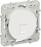 Розетка компьютерная без рамки Schneider Electric Odace 1-м. RJ45 5е белый  картинка